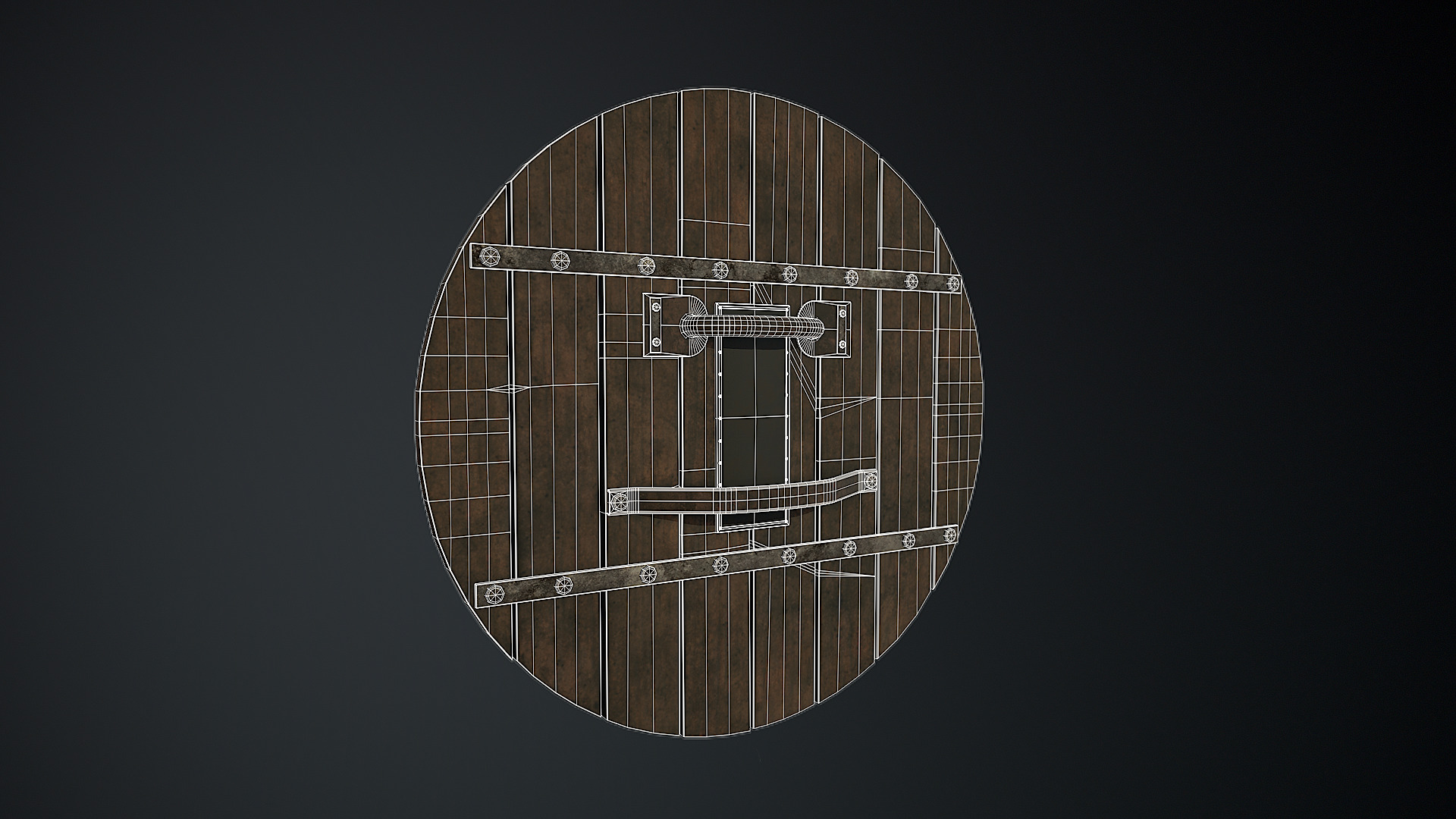 Medieval Shield Low-poly 3D model_15