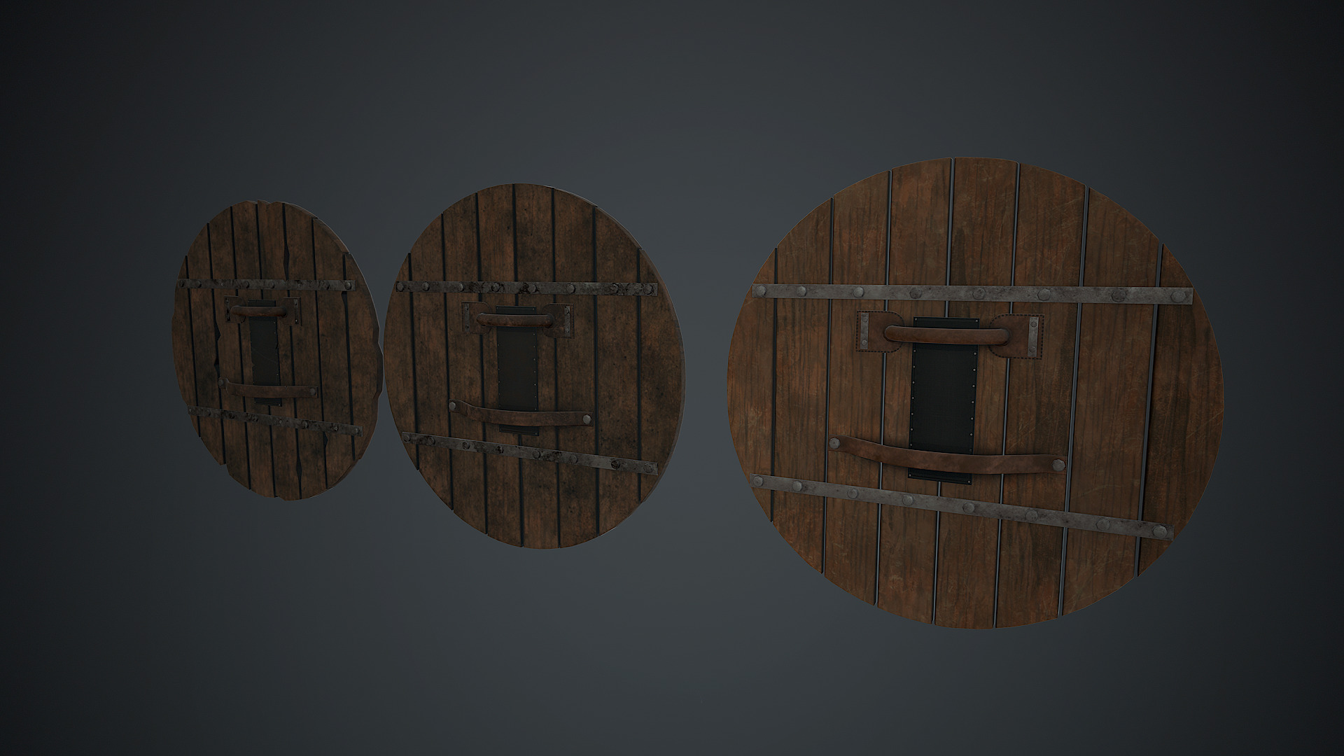 Medieval Shield Low-poly 3D model_6