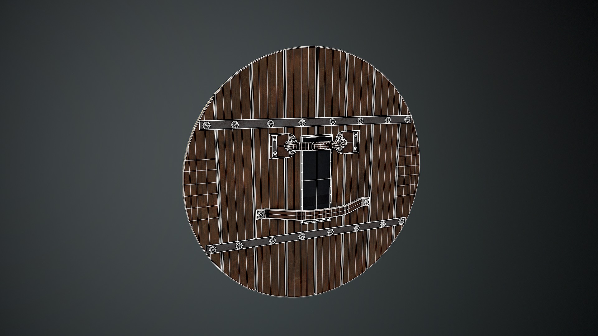 Medieval Shield Low-poly 3D model_11