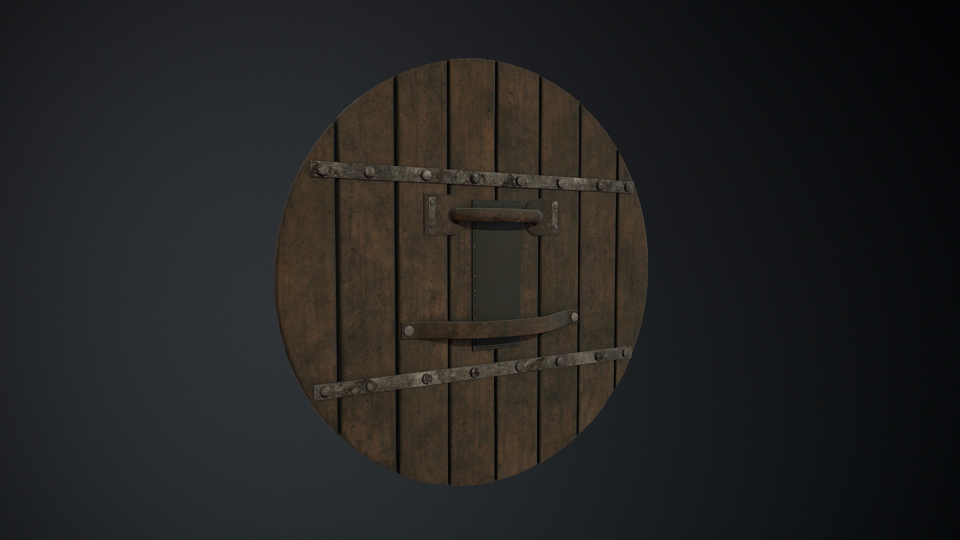 Medieval Shield Low-poly 3D model_14
