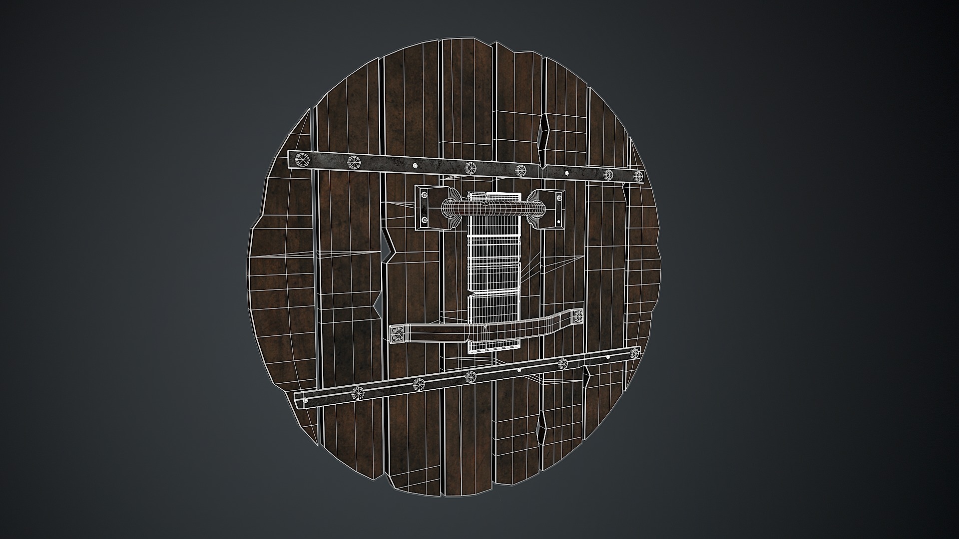 Medieval Shield Low-poly 3D model_19