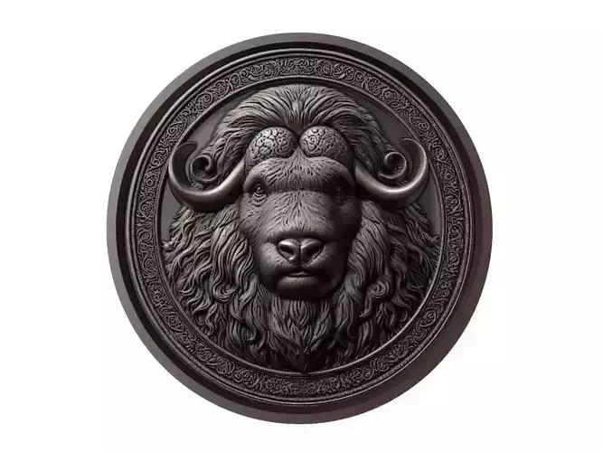 Musk Ox Animal Medallion