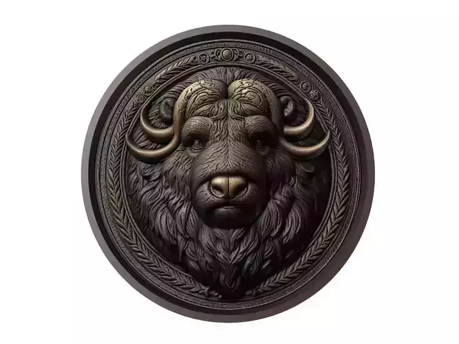 Musk Ox Animal Medallion