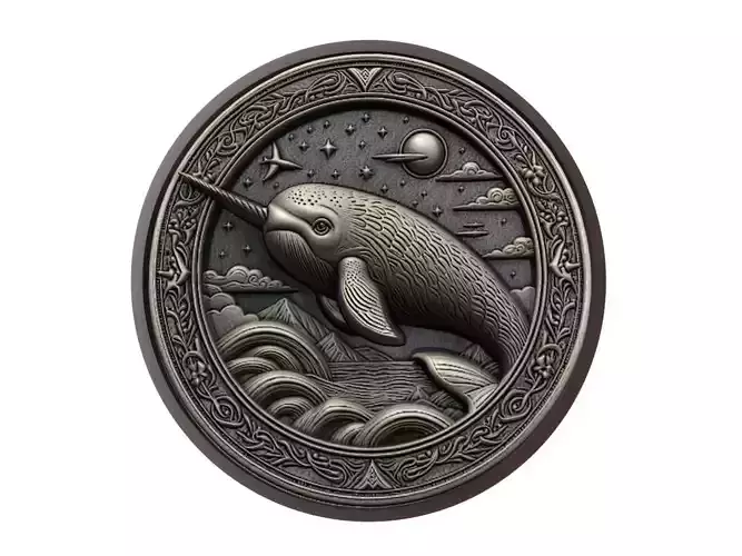Narwhal Animal Medallion