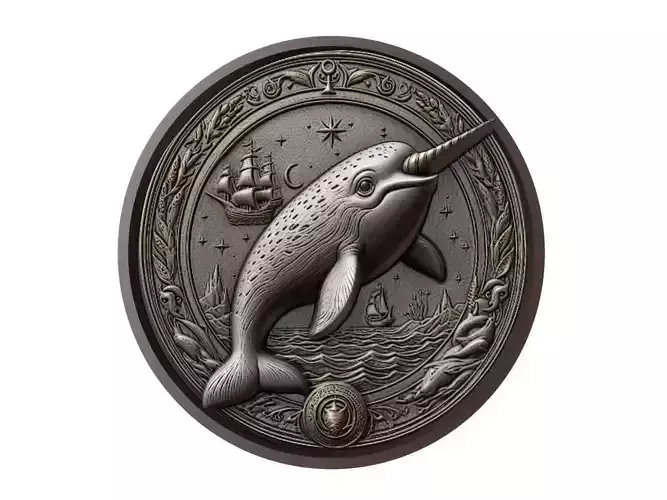 Narwhal Animal Medallion