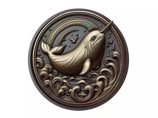 Narwhal Animal Medallion
