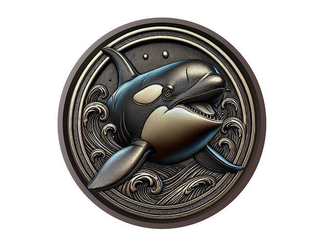 Orca Animal Medallion 3D print model