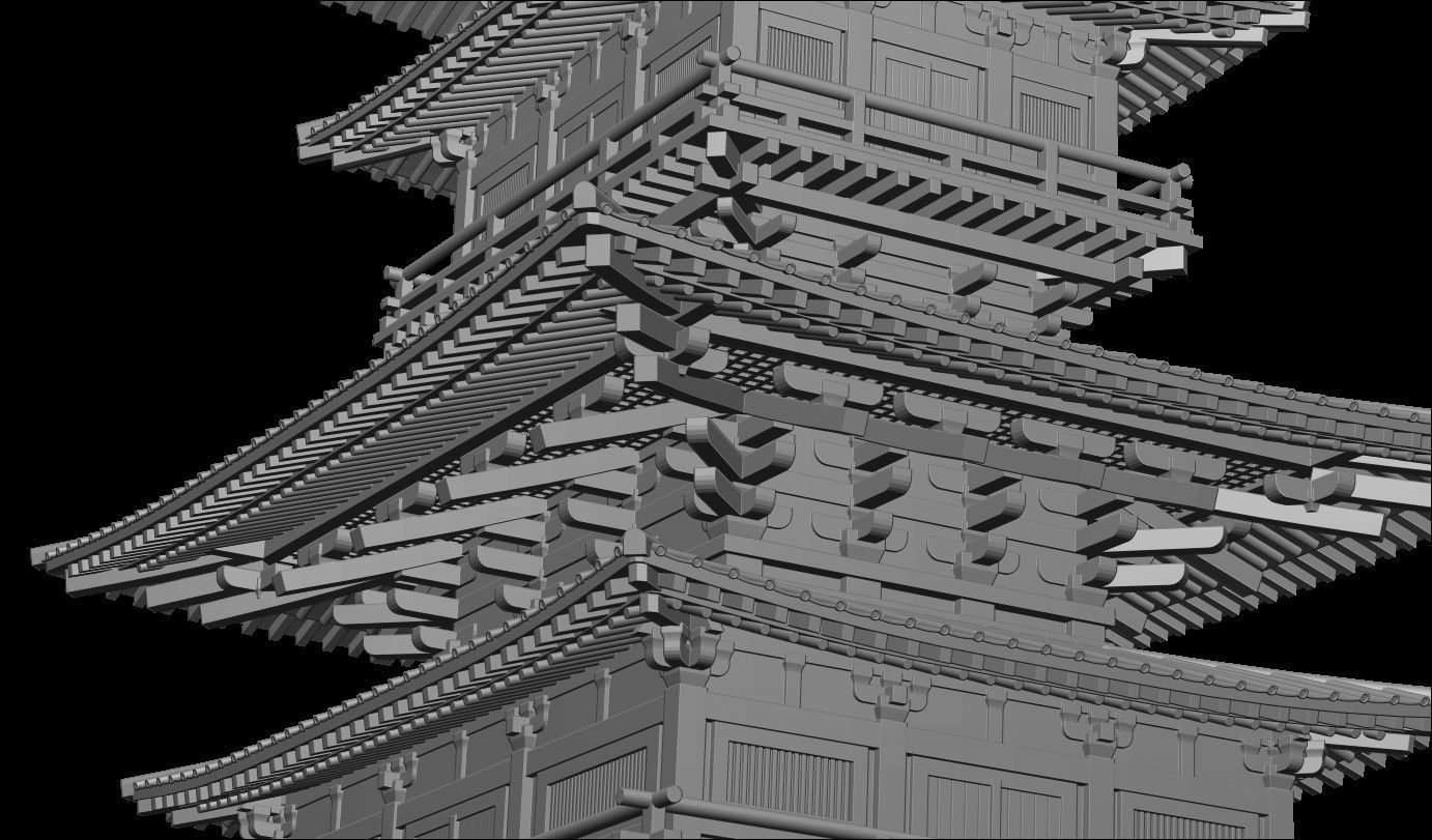 Japanese Tower 3D print model_2