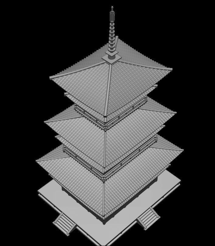 Japanese Tower 3D print model_4