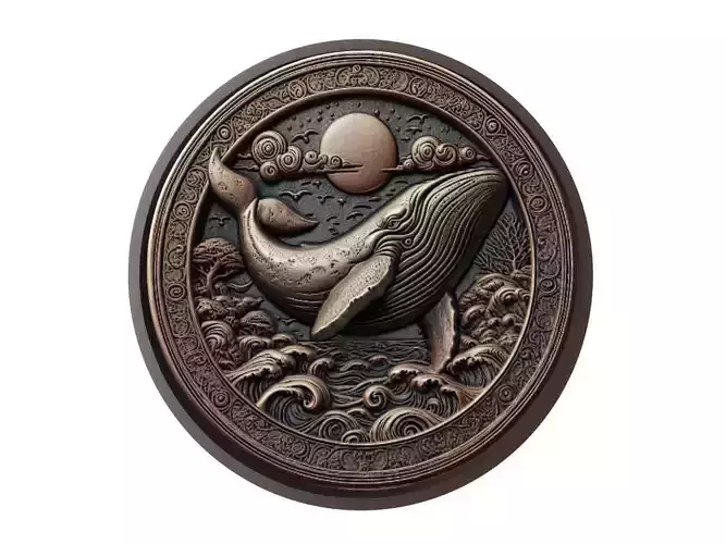 Humpback Whale Animal Medallion