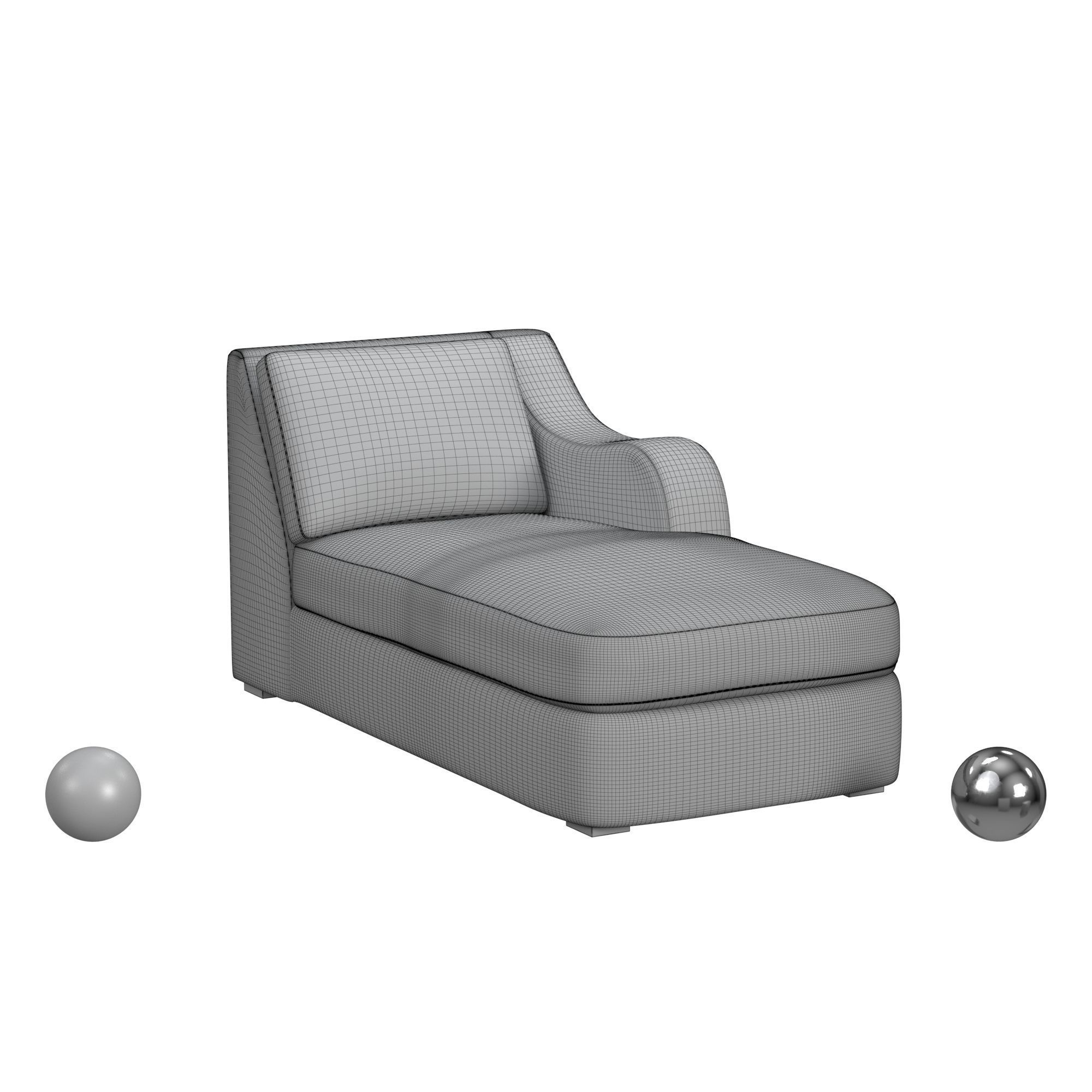 Big Wave Chaise Right Arm Facing 3D model_3