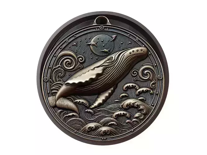 Humpback Whale Animal Medallion