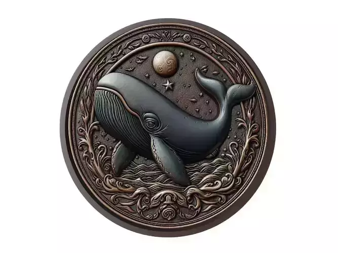 Sperm Whale Animal Medallion