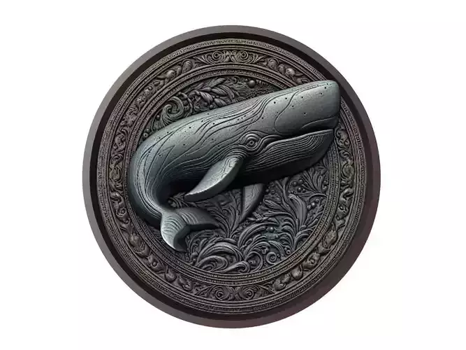 Sperm Whale Animal Medallion
