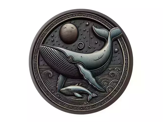 Minke Whale Animal Medallion