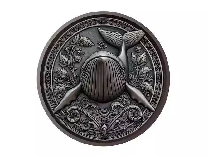 Minke Whale Animal Medallion