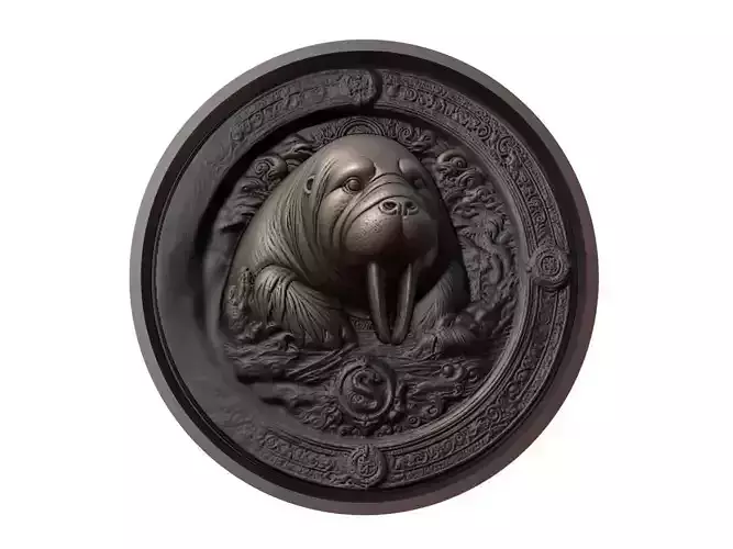 Dugong Animal Medallion