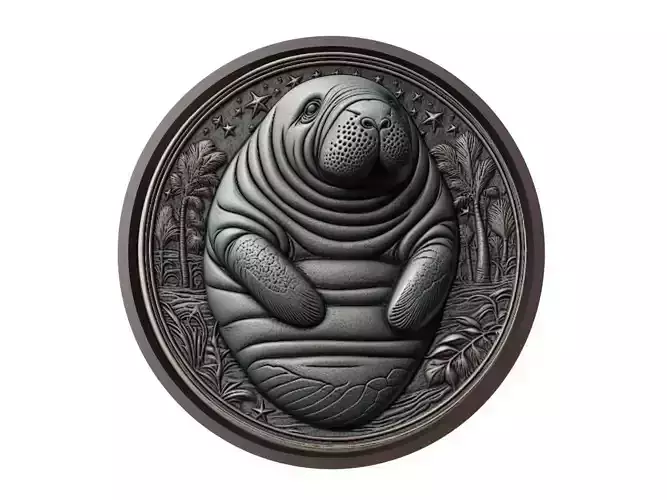 Manatee Animal Medallion