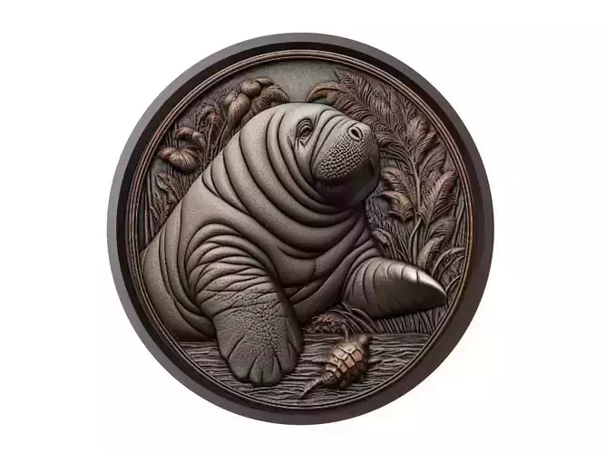 Manatee Animal Medallion
