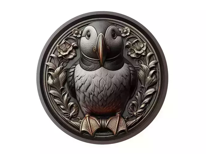 Puffin Animal Medallion