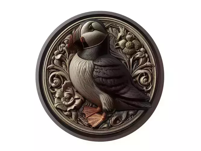 Puffin Animal Medallion