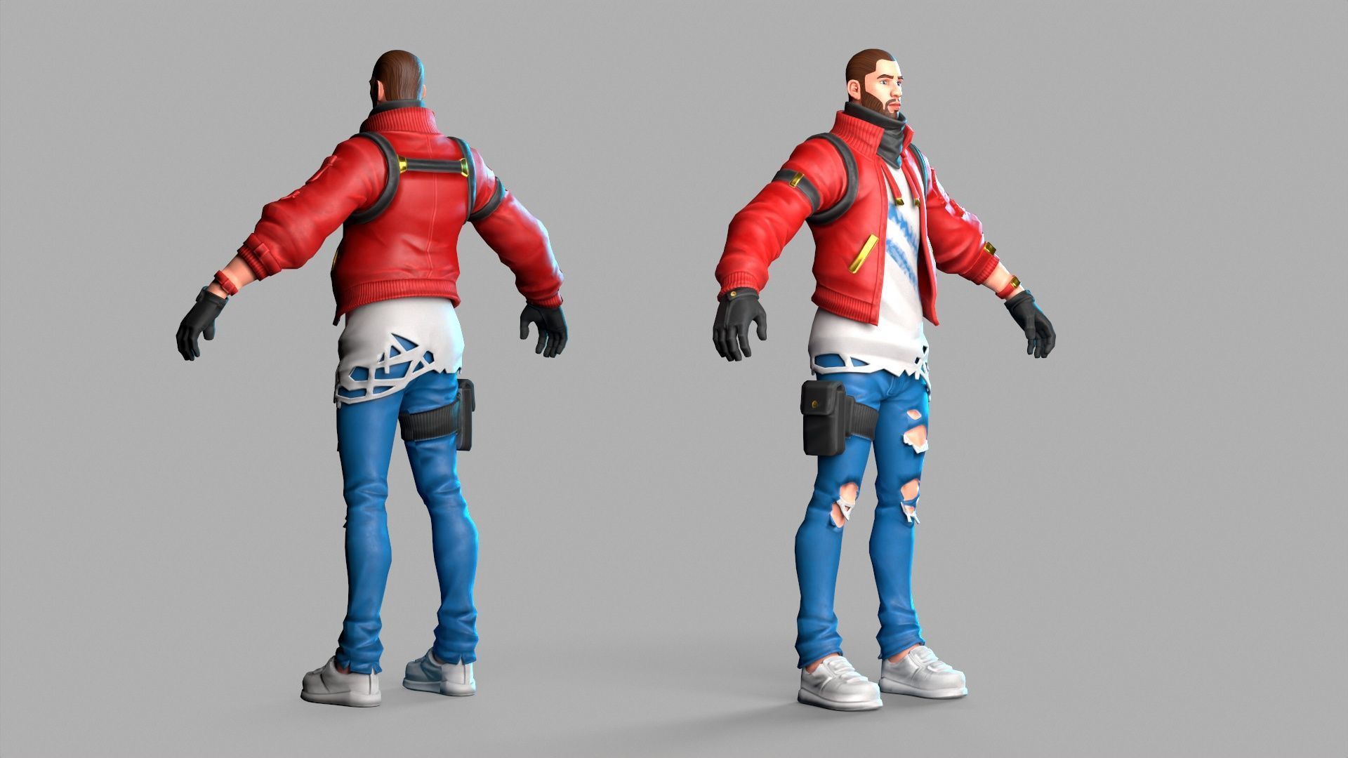 Cartoon Male Character Low-poly 3D model Low-poly 3D model_6