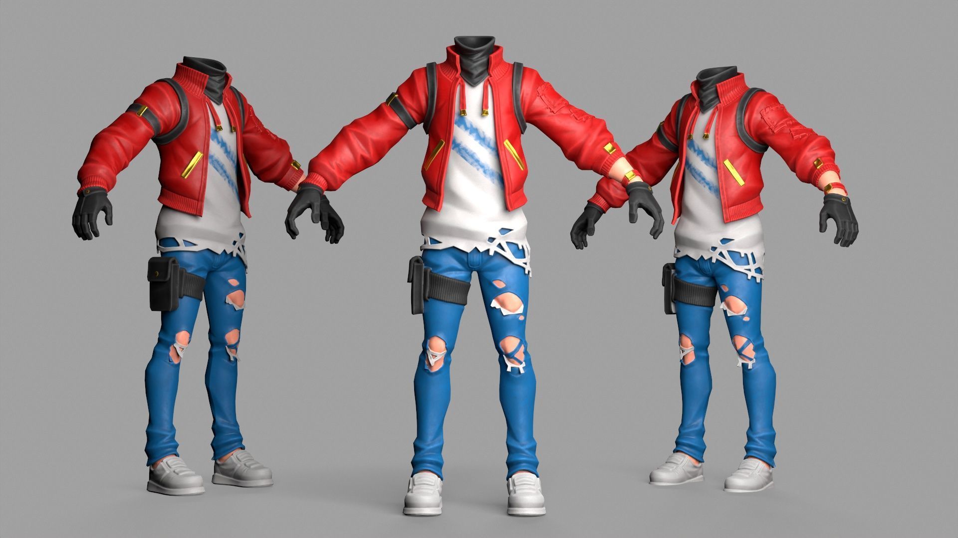 Cartoon Male Character Low-poly 3D model Low-poly 3D model_9