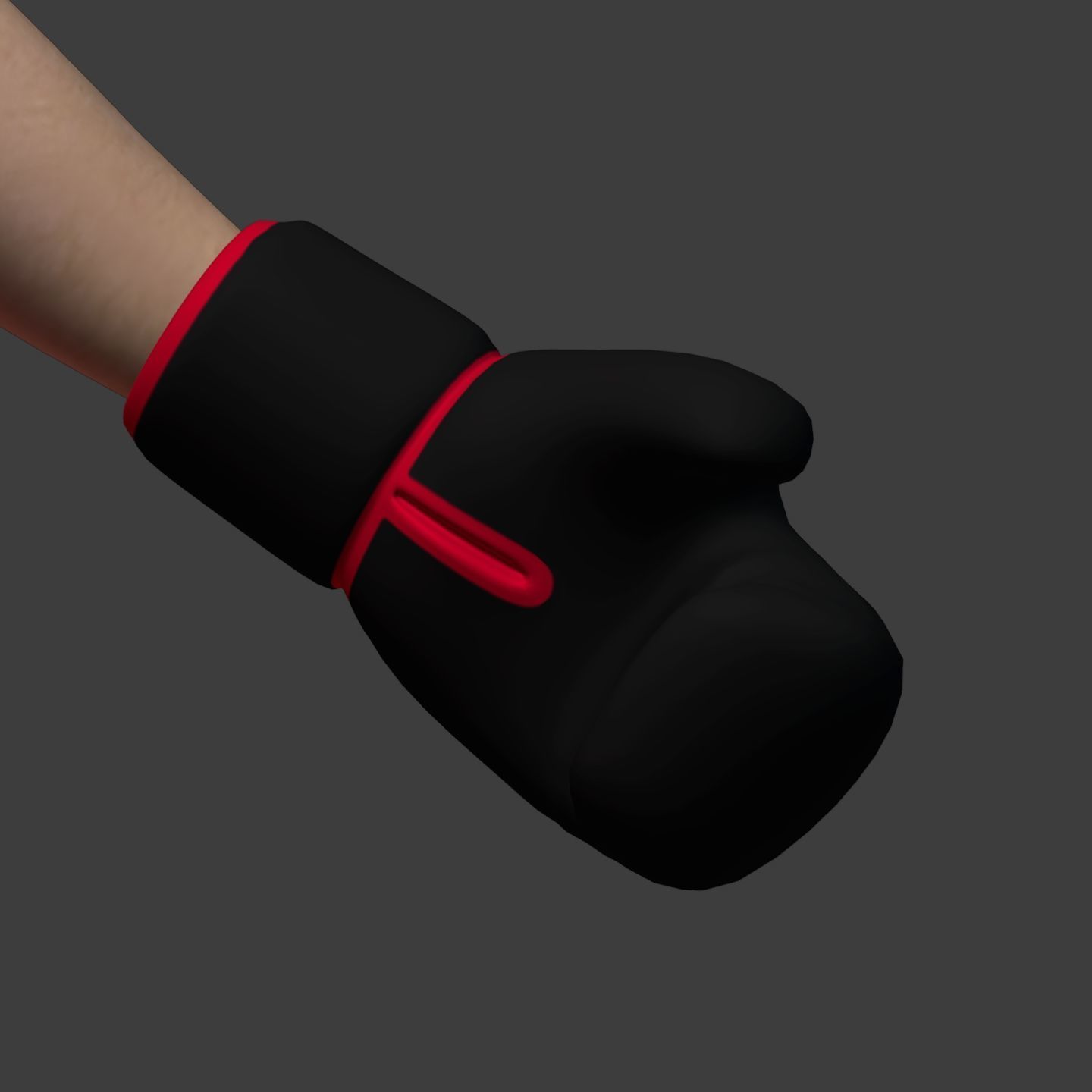 Athlete - Kickboxer Character - Fighter - Wrestler Low-poly 3D model_29