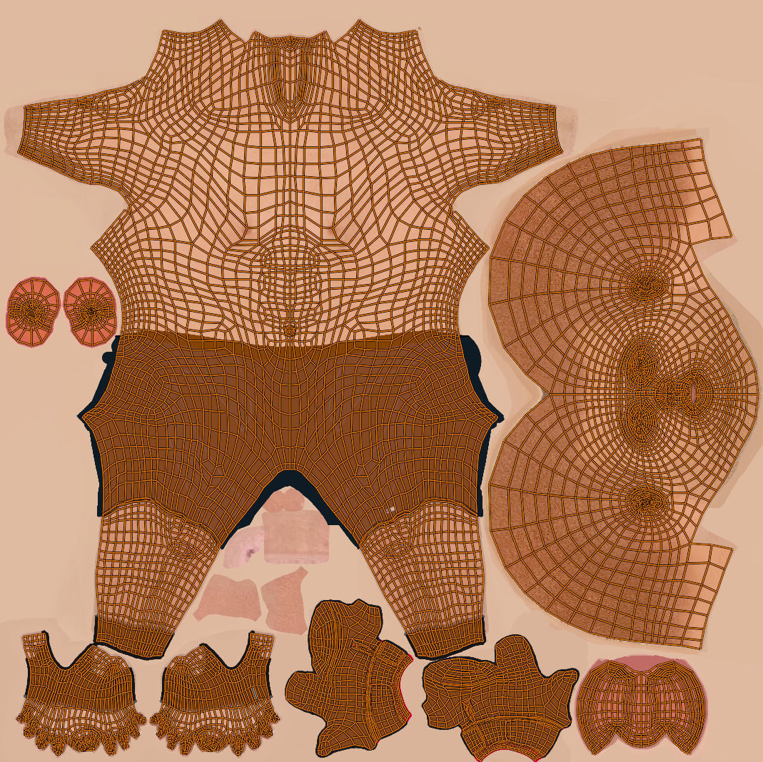 Athlete - Kickboxer Character - Fighter - Wrestler Low-poly 3D model_11