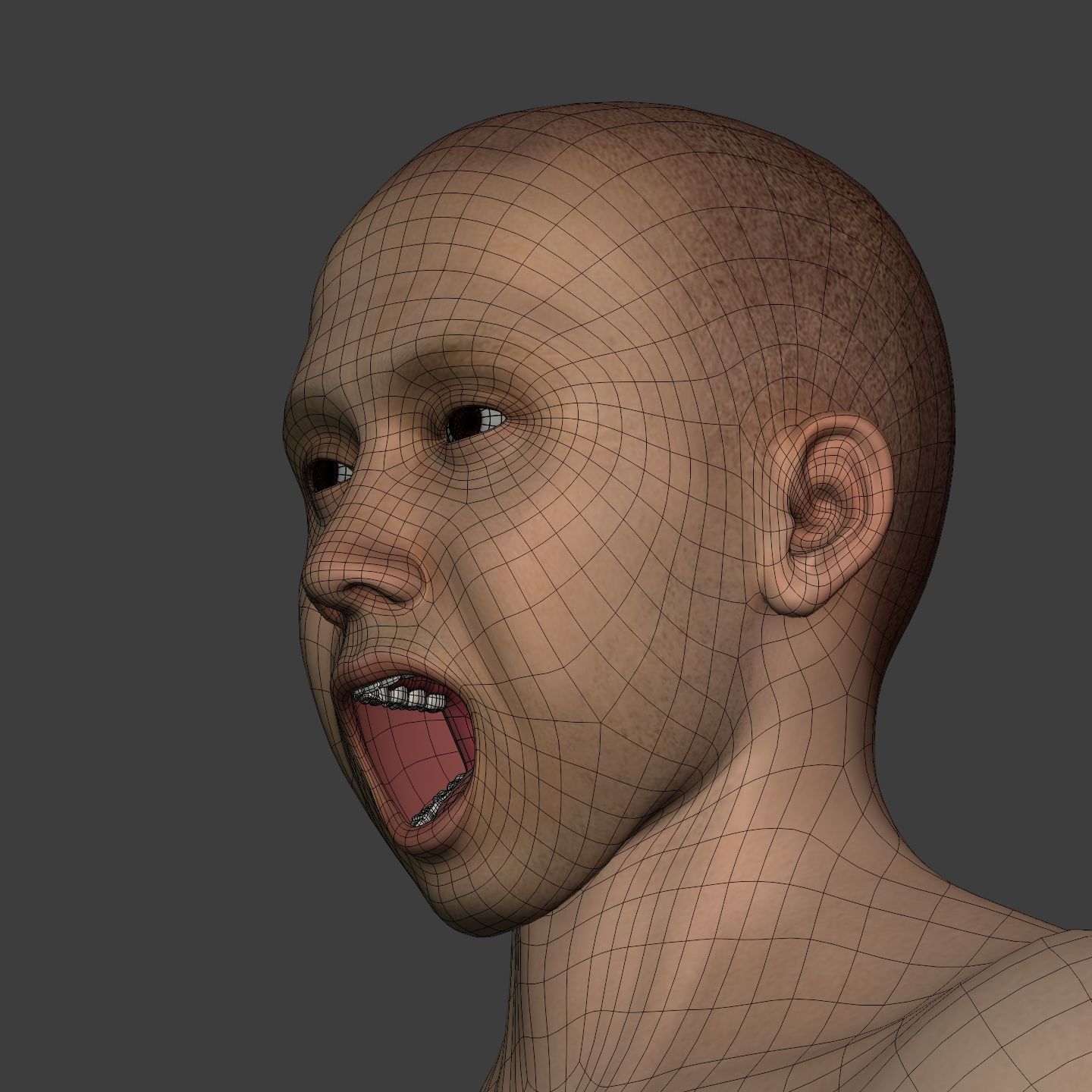 Athlete - Kickboxer Character - Fighter - Wrestler Low-poly 3D model_25