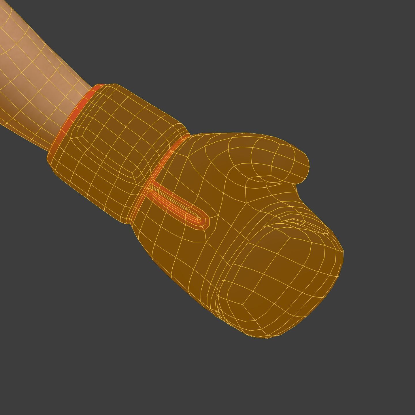 Athlete - Kickboxer Character - Fighter - Wrestler Low-poly 3D model_30