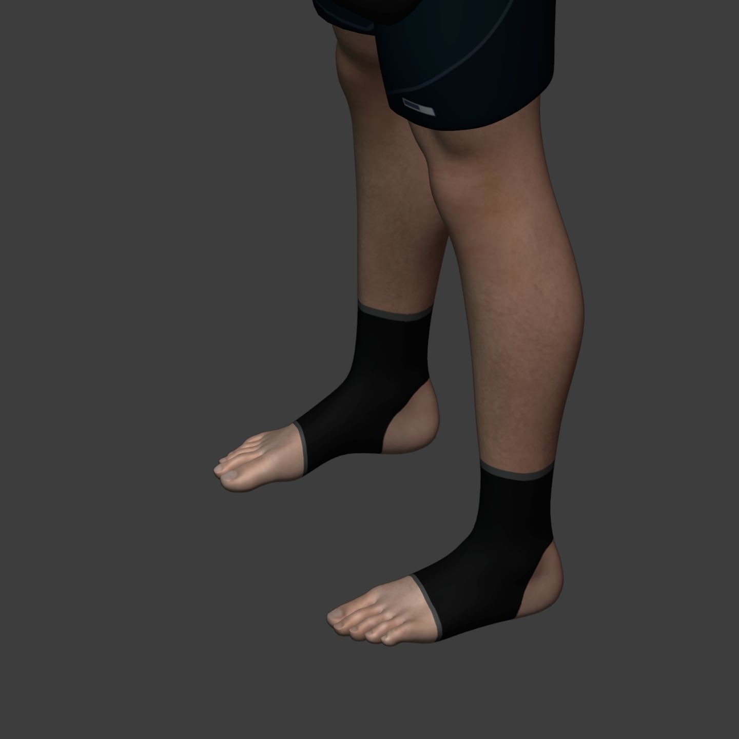 Athlete - Kickboxer Character - Fighter - Wrestler Low-poly 3D model_31