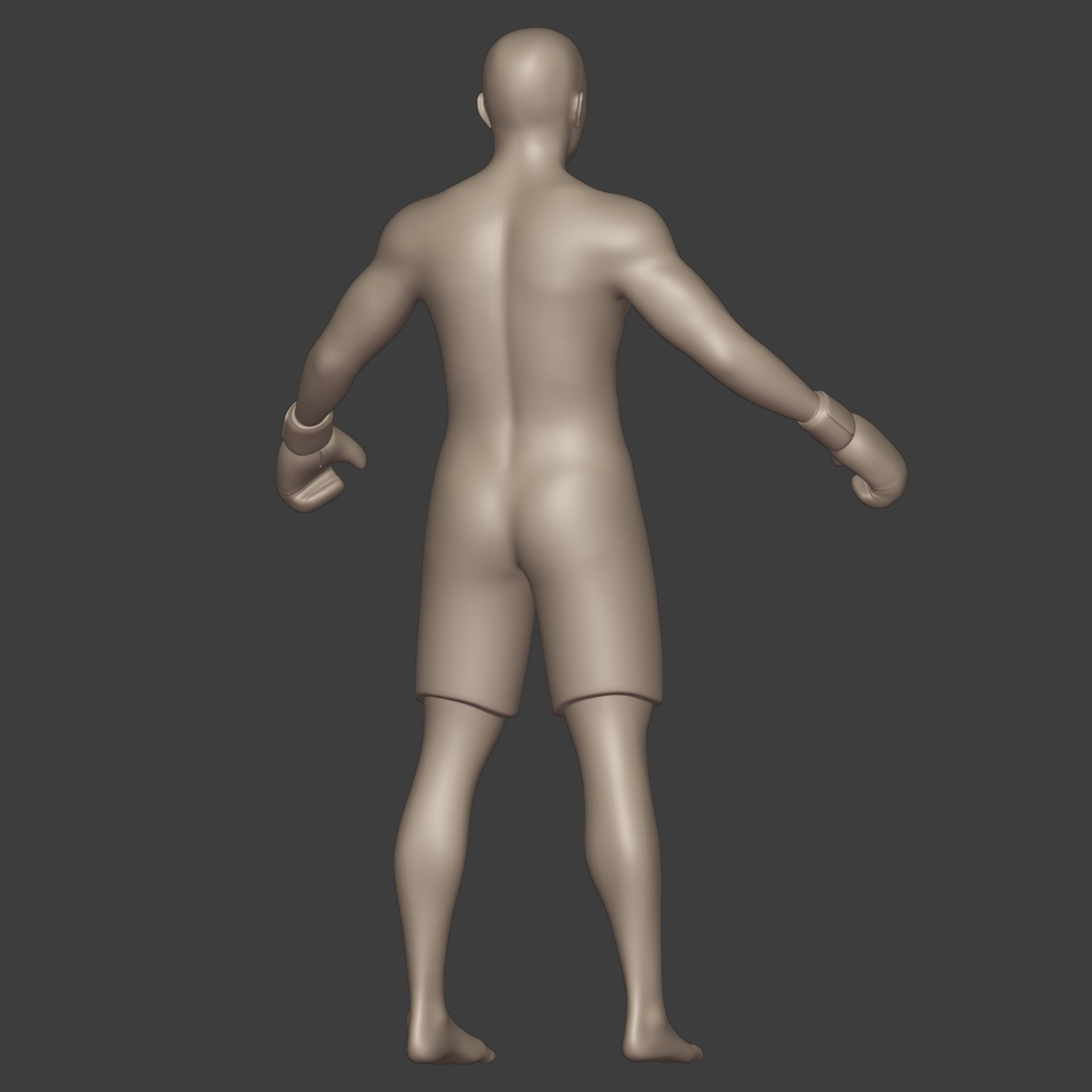 Athlete - Kickboxer Character - Fighter - Wrestler Low-poly 3D model_18