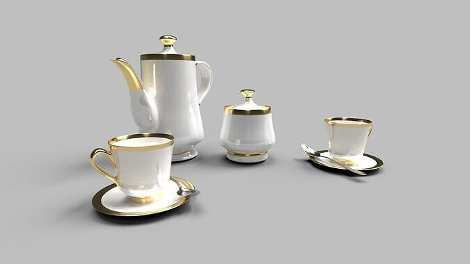 Tea set CG2 3D model