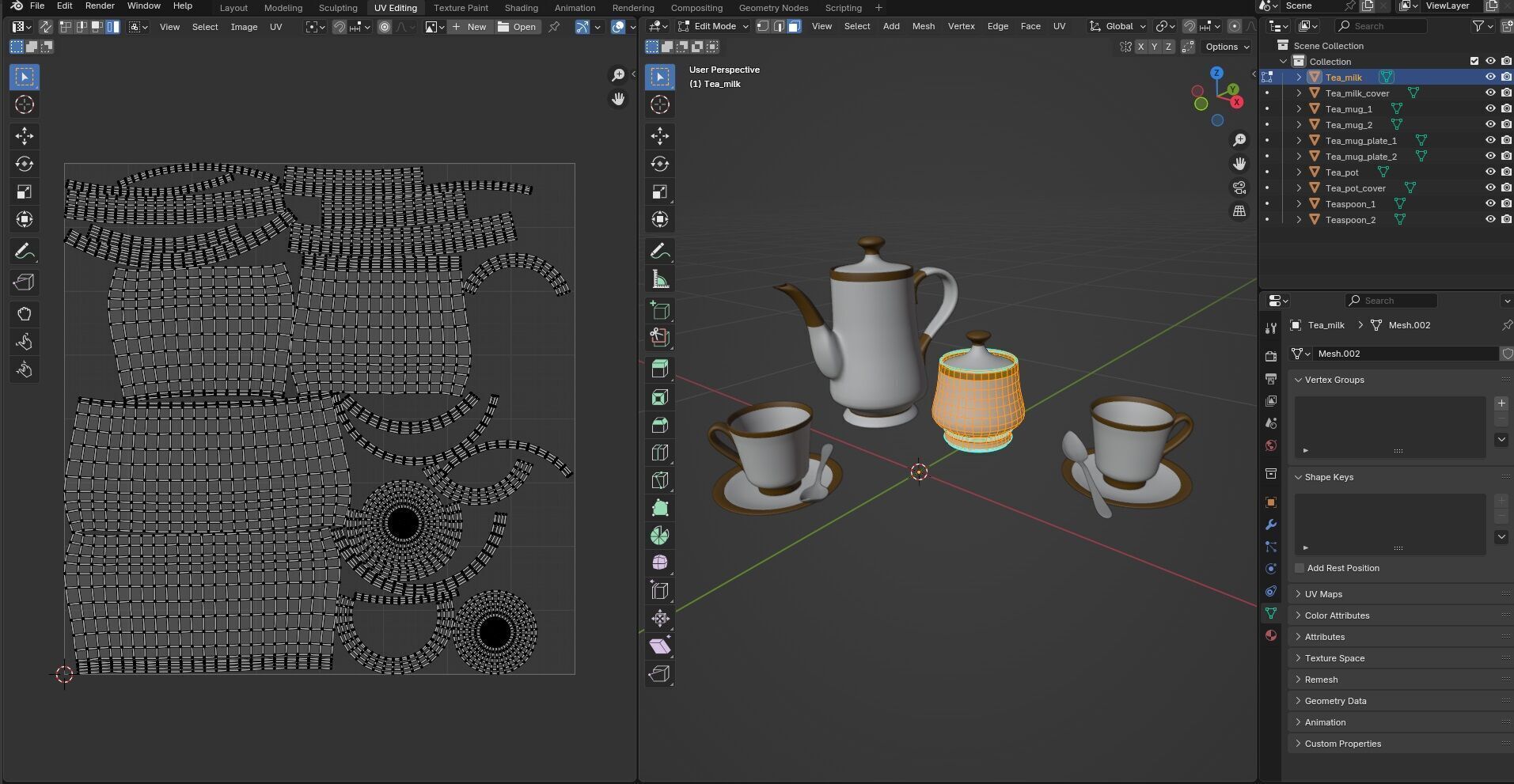 Tea set CG2 3D model_10