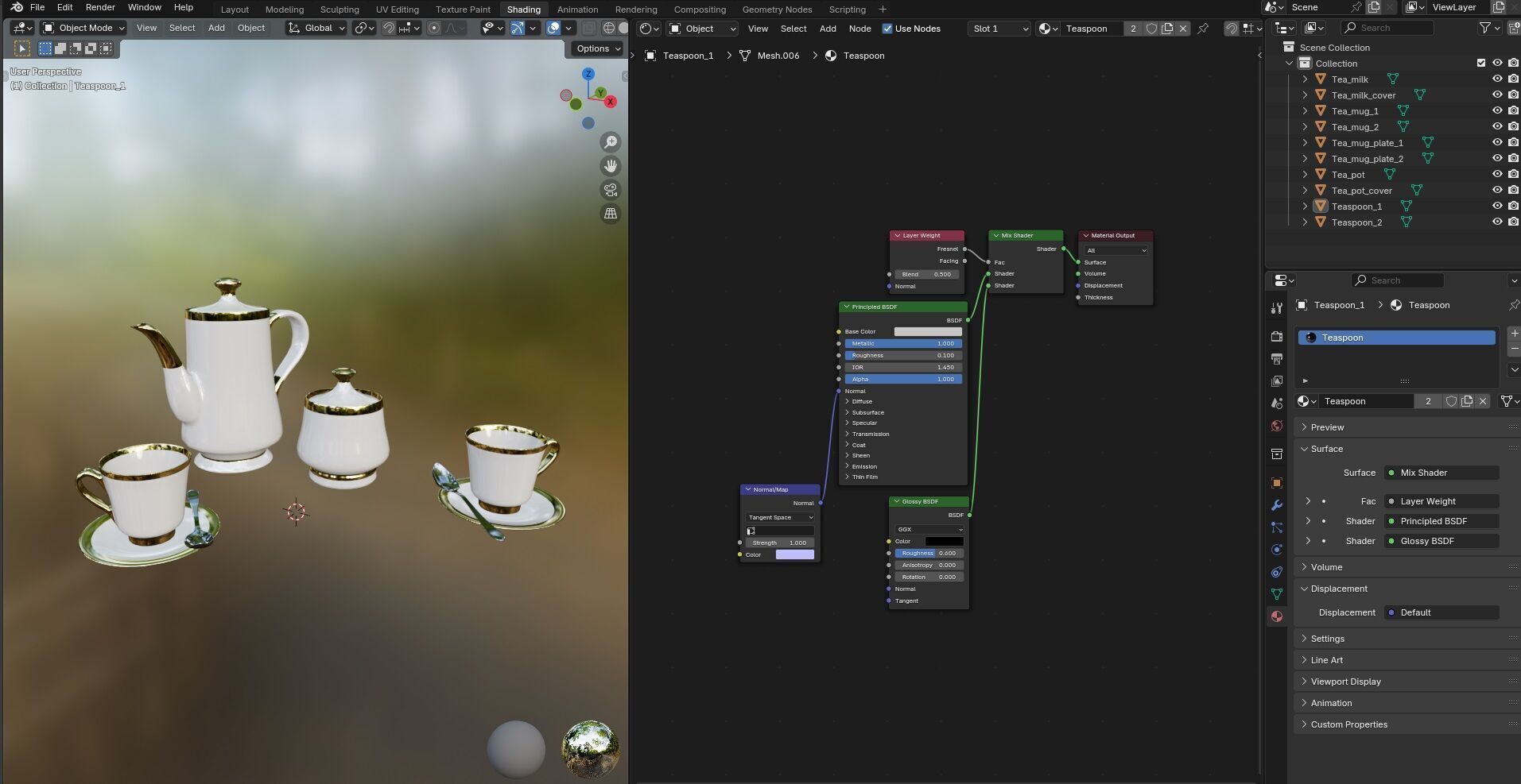 Tea set CG2 3D model_14