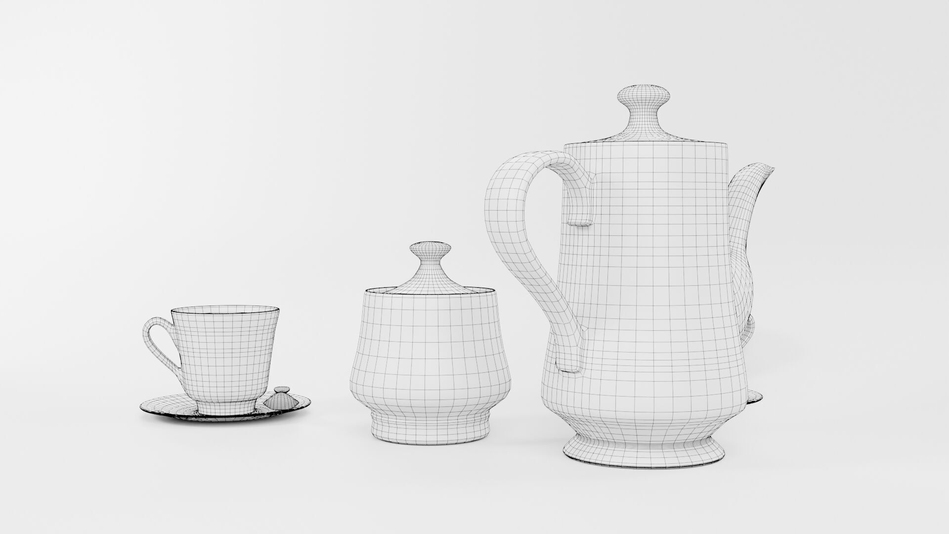 Tea set CG2 3D model_6