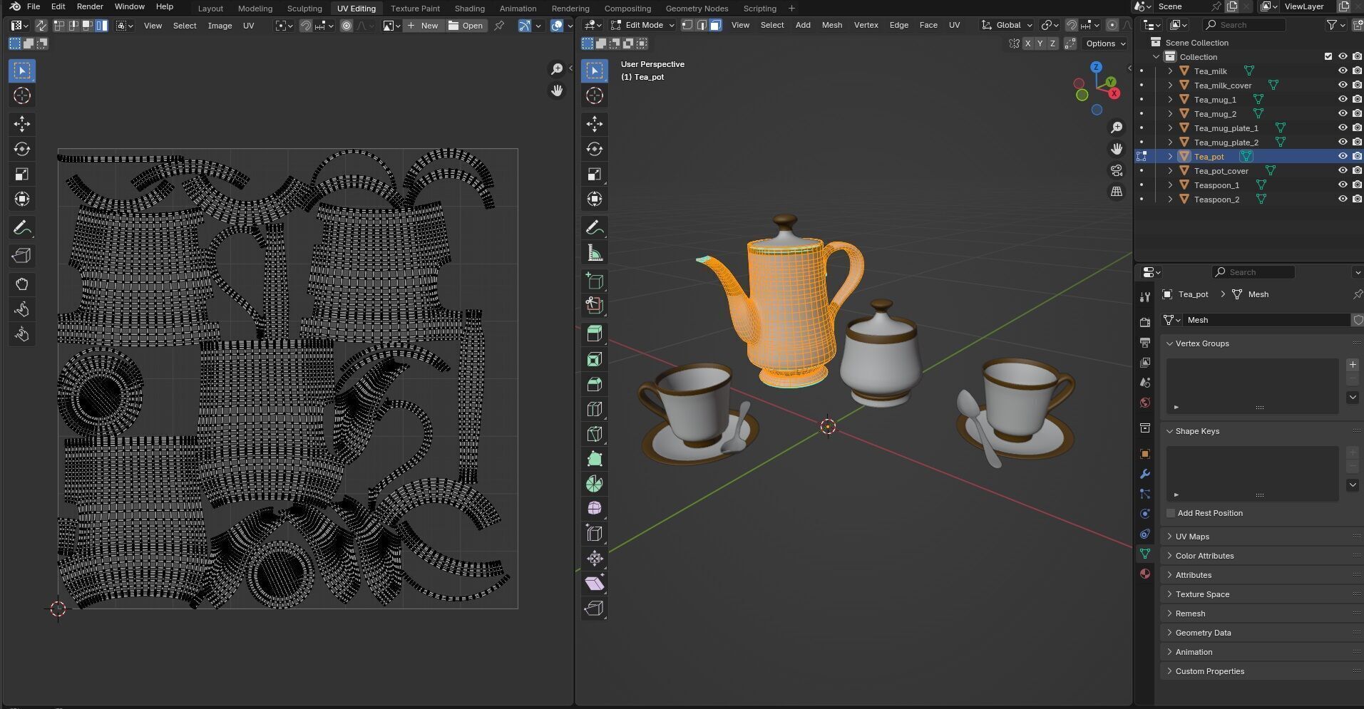 Tea set CG2 3D model_9