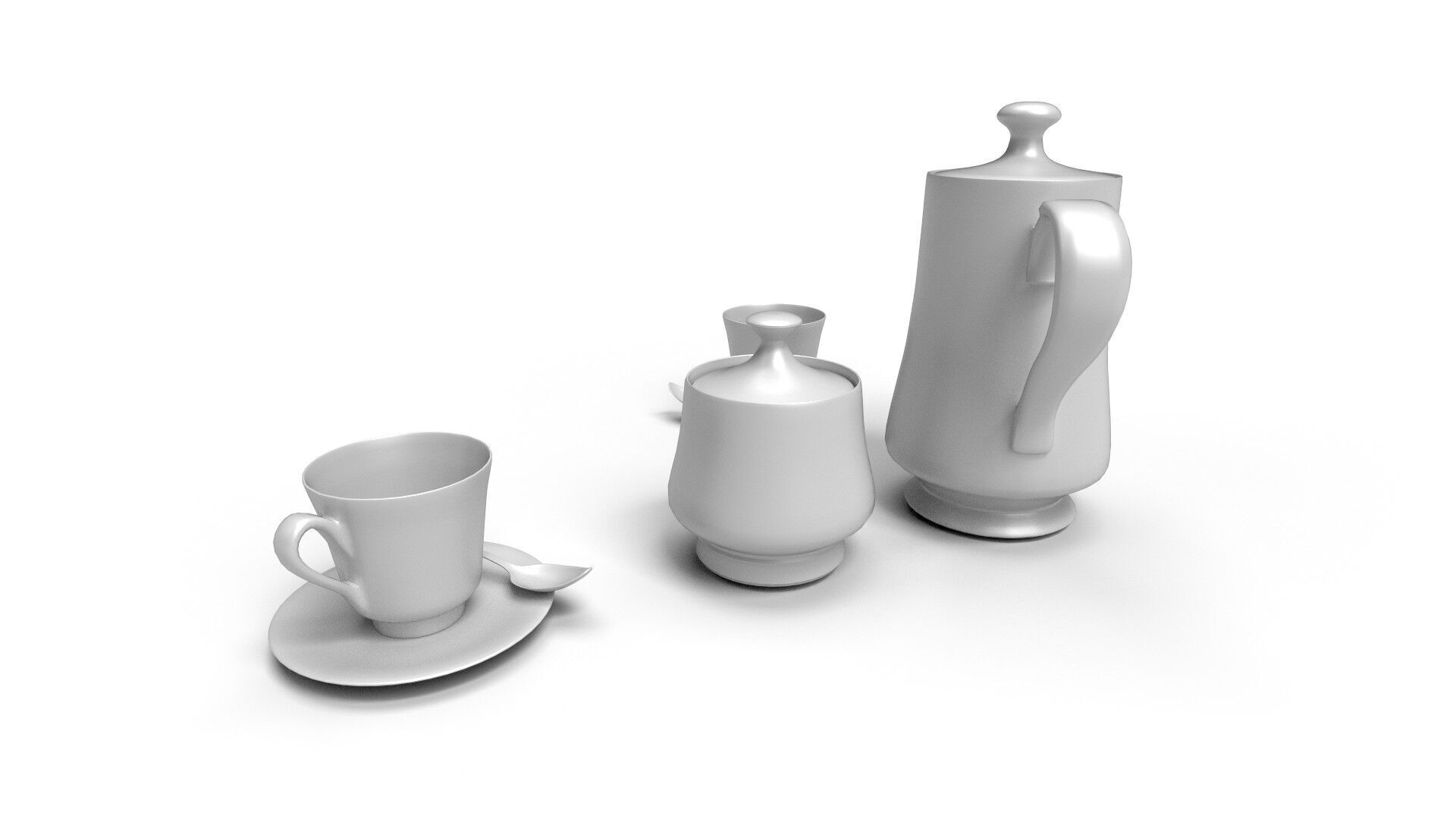 Tea set CG2 3D model_4