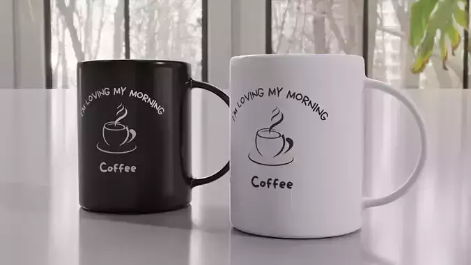 Pack black withe coffee cup