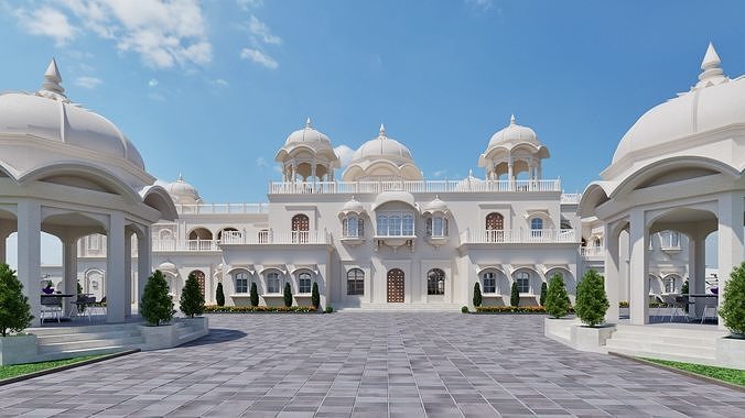 Rajasthani heritage Haweli 3D model 6