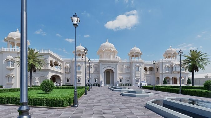Rajasthani heritage Haweli 3D model 5