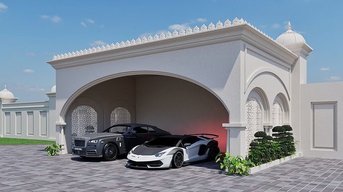 Rajasthani heritage Haweli 3D model 7