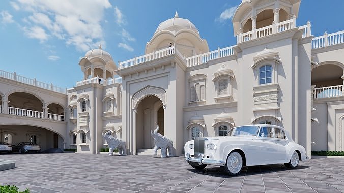 Rajasthani heritage Haweli 3D model 2