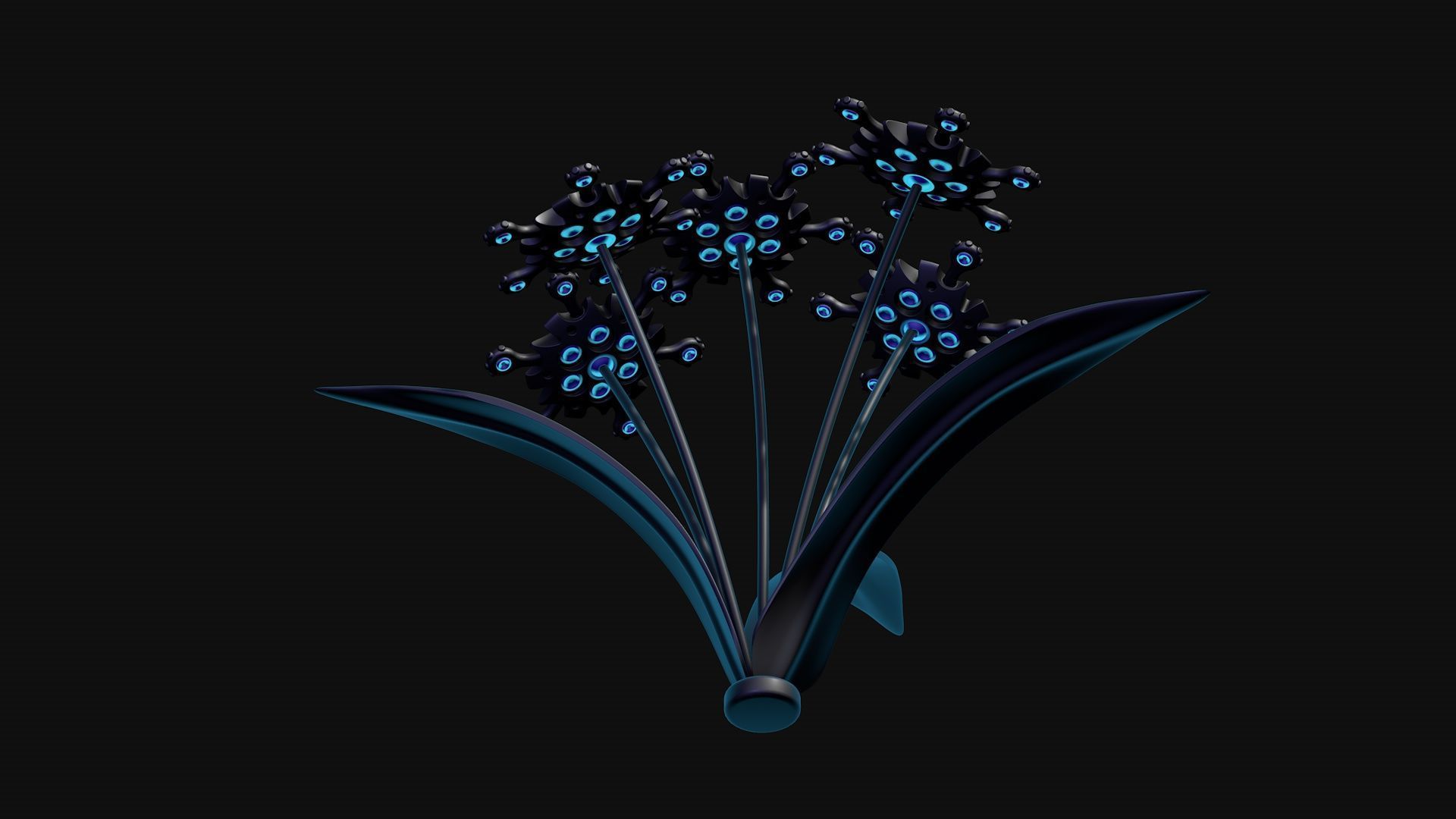Robo flower 3D model_3