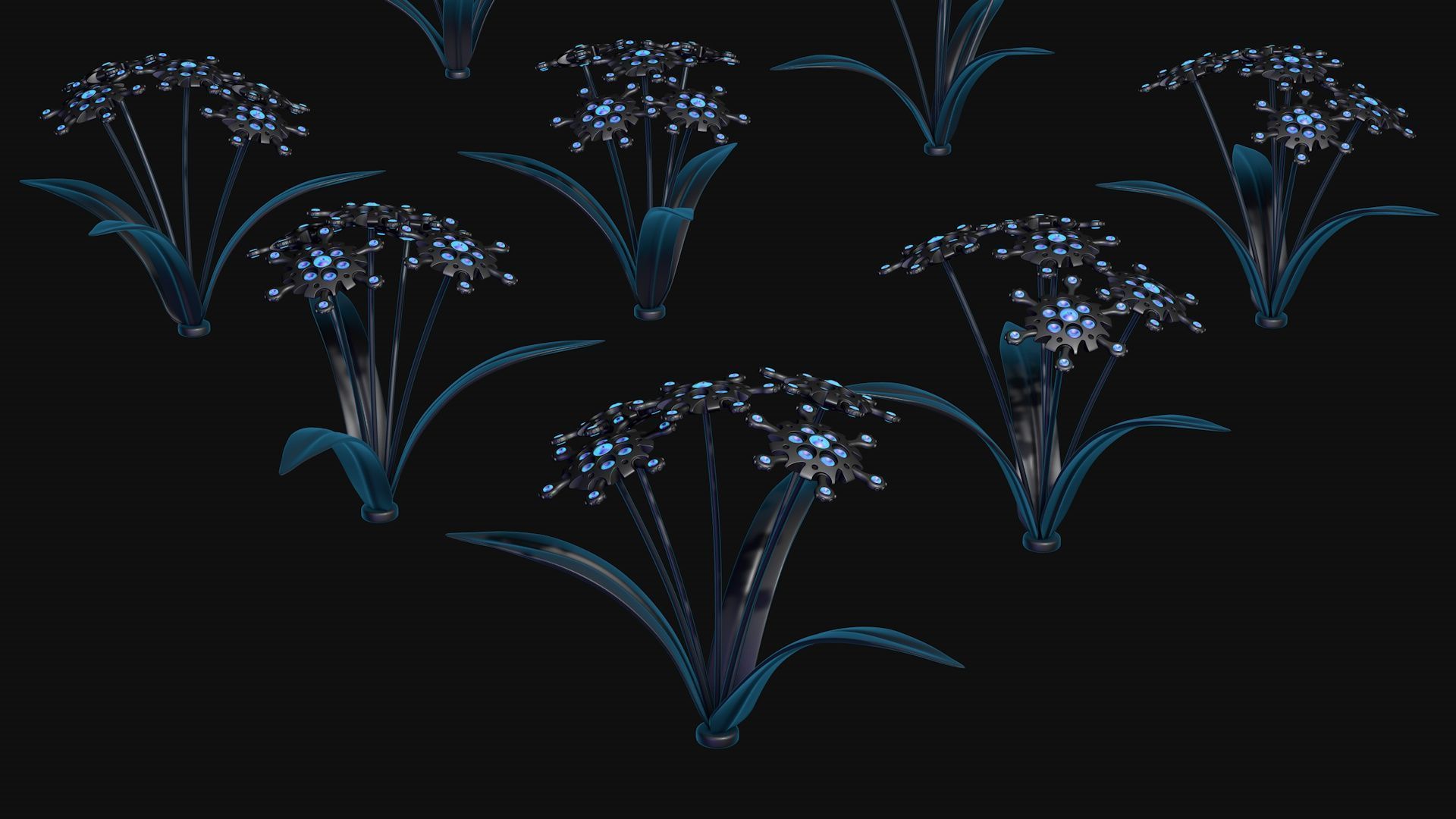 Robo flower 3D model_4