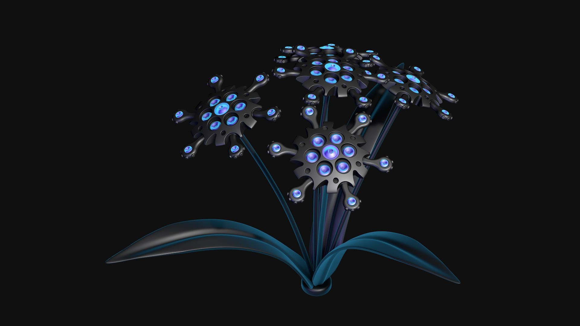 Robo flower 3D model_1