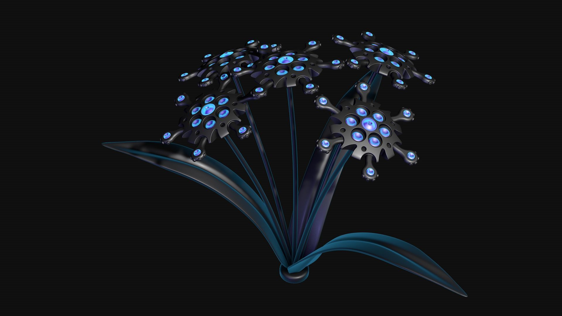 Robo flower 3D model_2