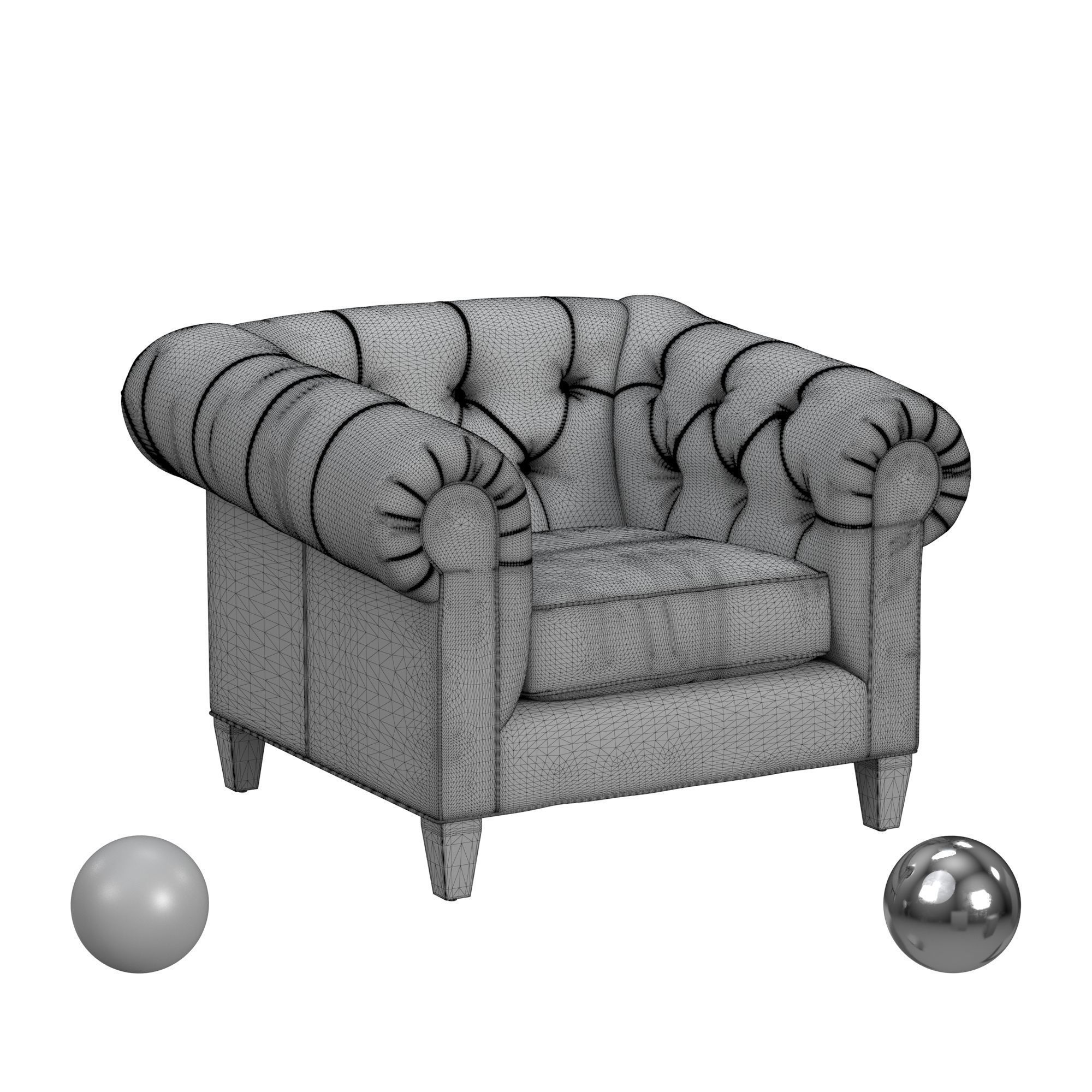 Chair - Author Granite By Hughes Furniture 3D model_3