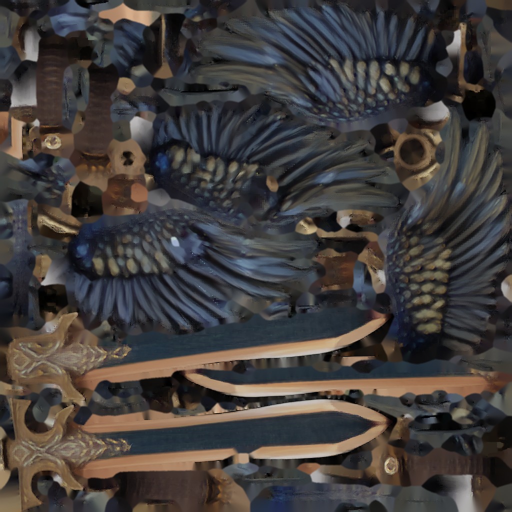 Angel Winged Sword Fantasy Weapon 3D model_11